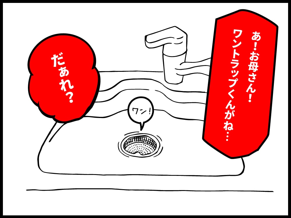 お母さん、ワントラップくんもたまに外して洗わないとダメだよ！は？