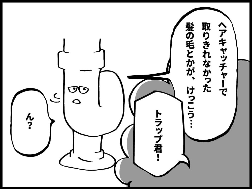 ヘアキャッチャーで取りきれなかった髪の毛とかが、けっこう…