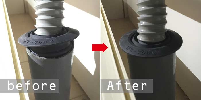 防臭キャップが外れている！嫌な臭いの原因はこれだ！