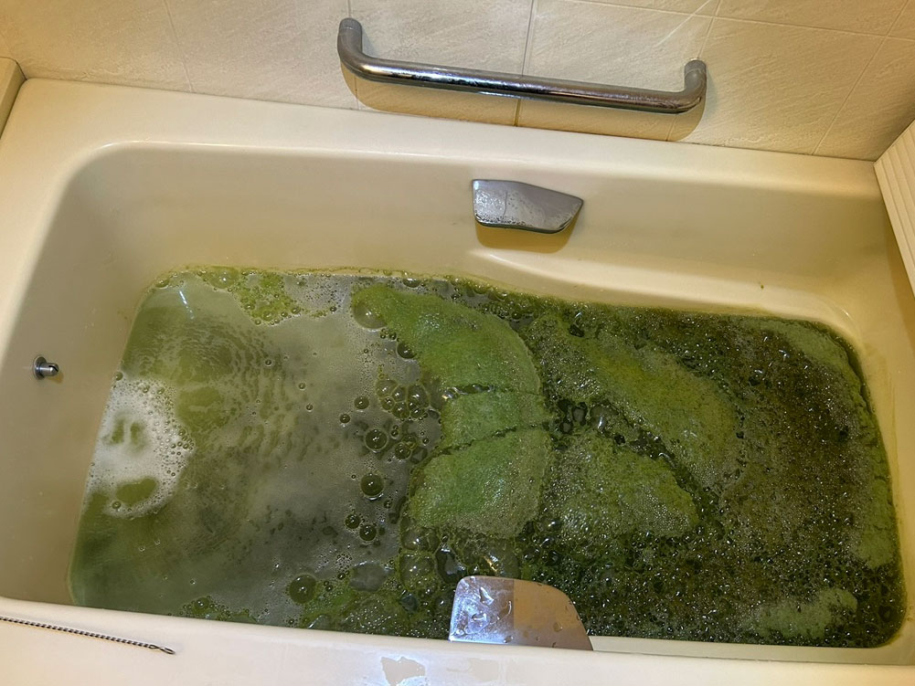 風呂釜洗浄すると出る汚れ